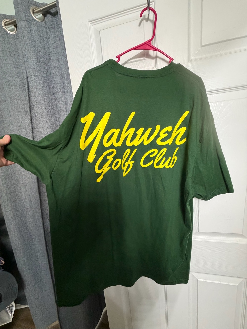 Men's Graphic Tee - Forest Green with Yellow Logo